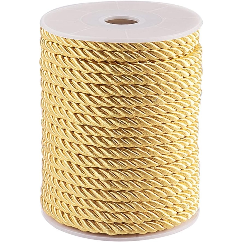 Cord Trim Twisted - 5Mm 18 Yards Gedraaid Goud Touw