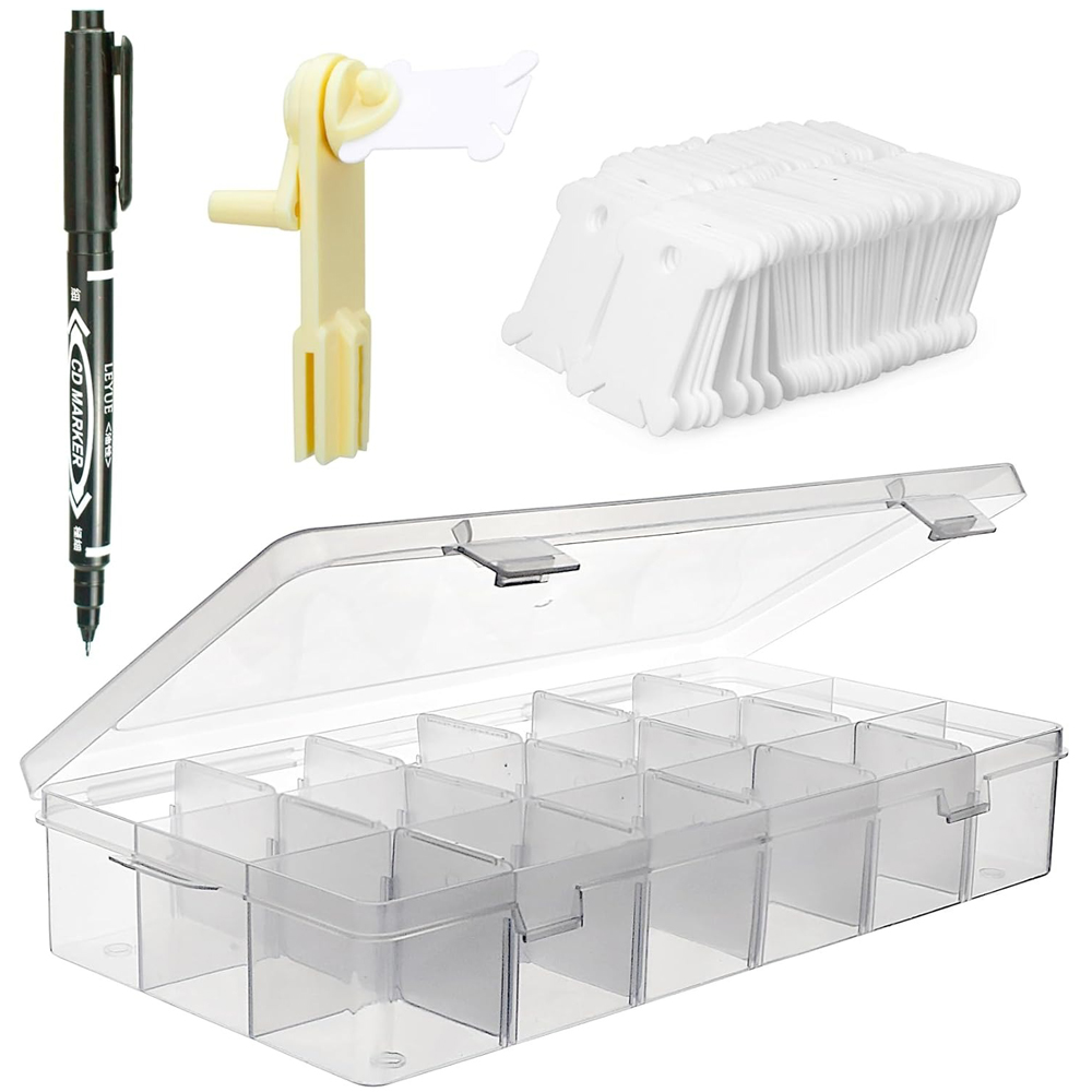 Craft Embellishment Storage - Borduurgaren Organizer met 18 compartimenten, opbergdoos