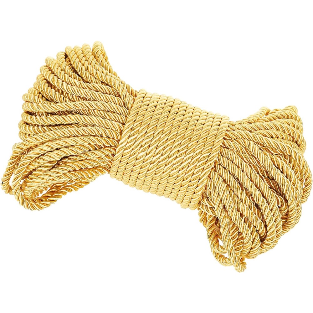 Cord Trim Twisted - 6Mm Gouden Koord 27 Meter Gedraaid