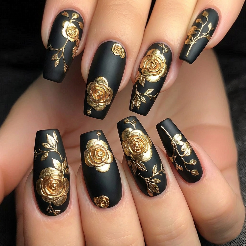 Embroidery Embellishments - 3D nepnagels voor dames meisjes gouden