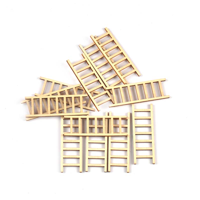 Craft Embellishments - 20 stks/partij 20x60mm Natuurlijke Ladder Hout