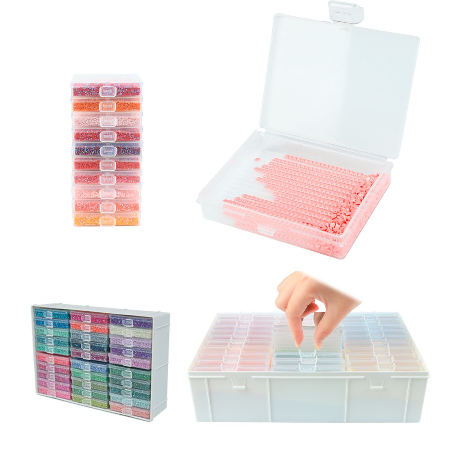Craft Embellishment Storage - Diamond Painting Art Trays Set met