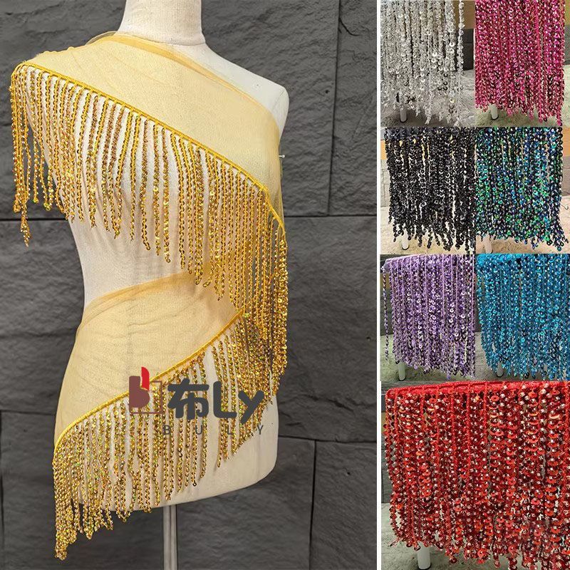 Beaded Trim Fringe - 15cm kralen- en pailletten franje, etnische