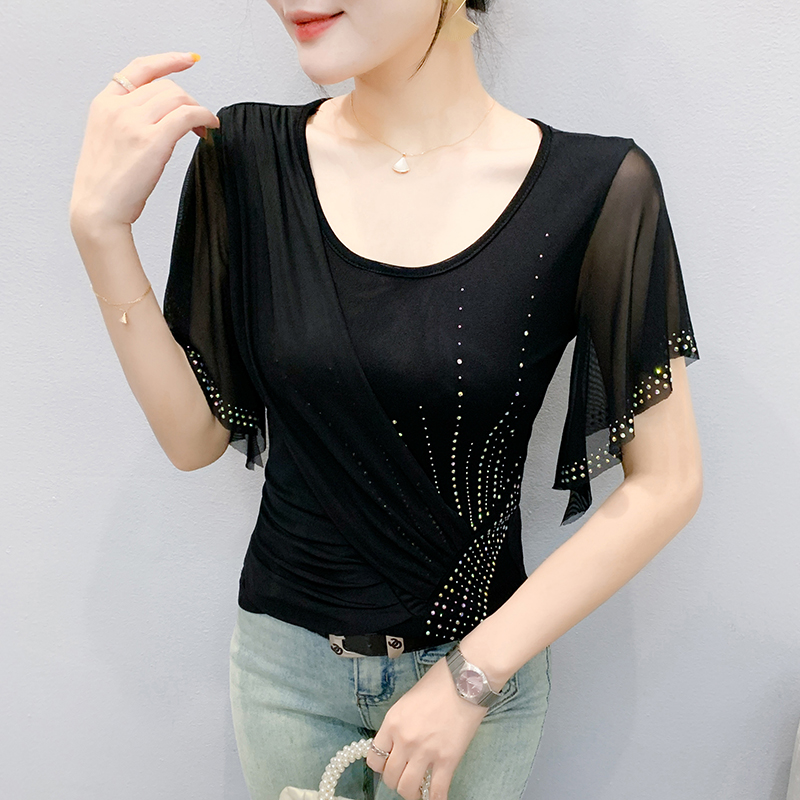 Zomer mesh-top voor dames 2025 - Beaded Trim Fringe recensie en prijs