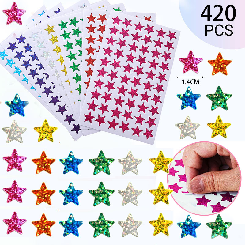 420 stuks sterstickers spranke - Glitter Vinyl Roll recensie en prijs
