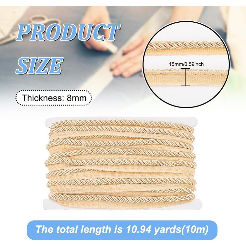 11 Meter Gedraaid Lip Koord Tr - Cord Trim Twisted recensie en prijs