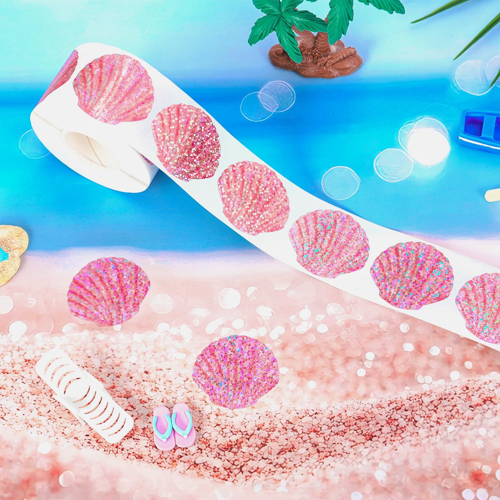 500 Stuks Zomer Zeeschelp Stic - Glitter Vinyl Roll recensie en prijs