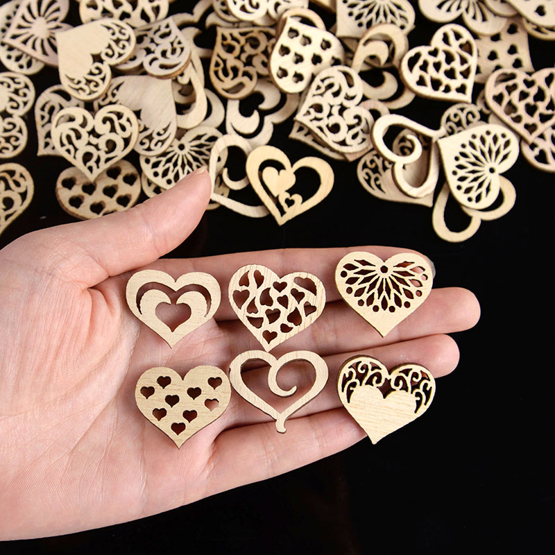 50/100 Stuks Uitgeholde Hart P - Craft Embellishments recensie en prijs