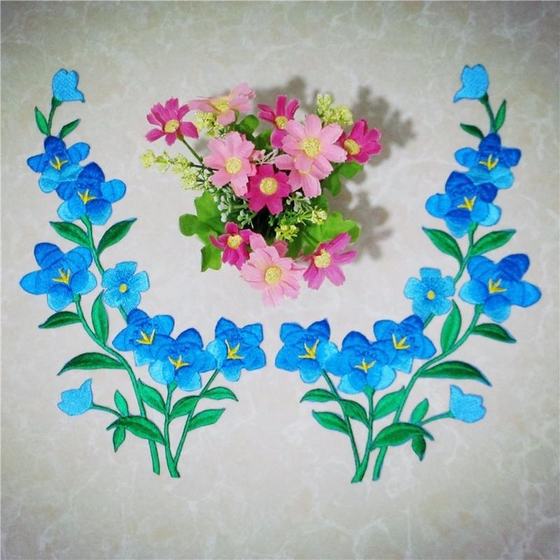 1/2 Stuks Mooie Blauwe Bloem P - Applique Patch Flower recensie en prijs