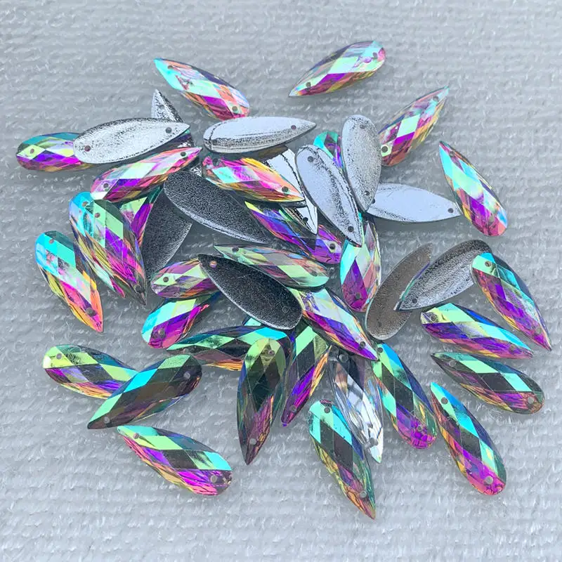 40 stuks 8*22mm naaien witte A - Sew On Rhinestone recensie en prijs