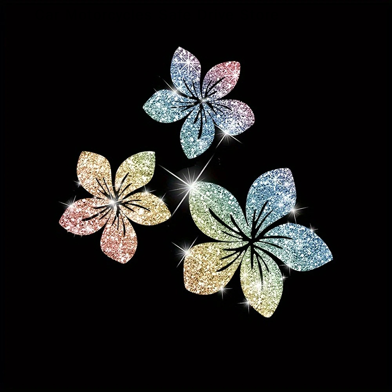 Bloemen-glitter decoratieve au - Glitter Vinyl Roll recensie en prijs