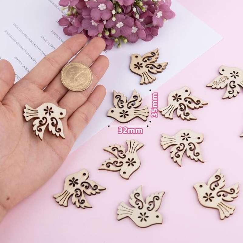 50 stuks onafgewerkte houten v - Craft Embellishments recensie en prijs