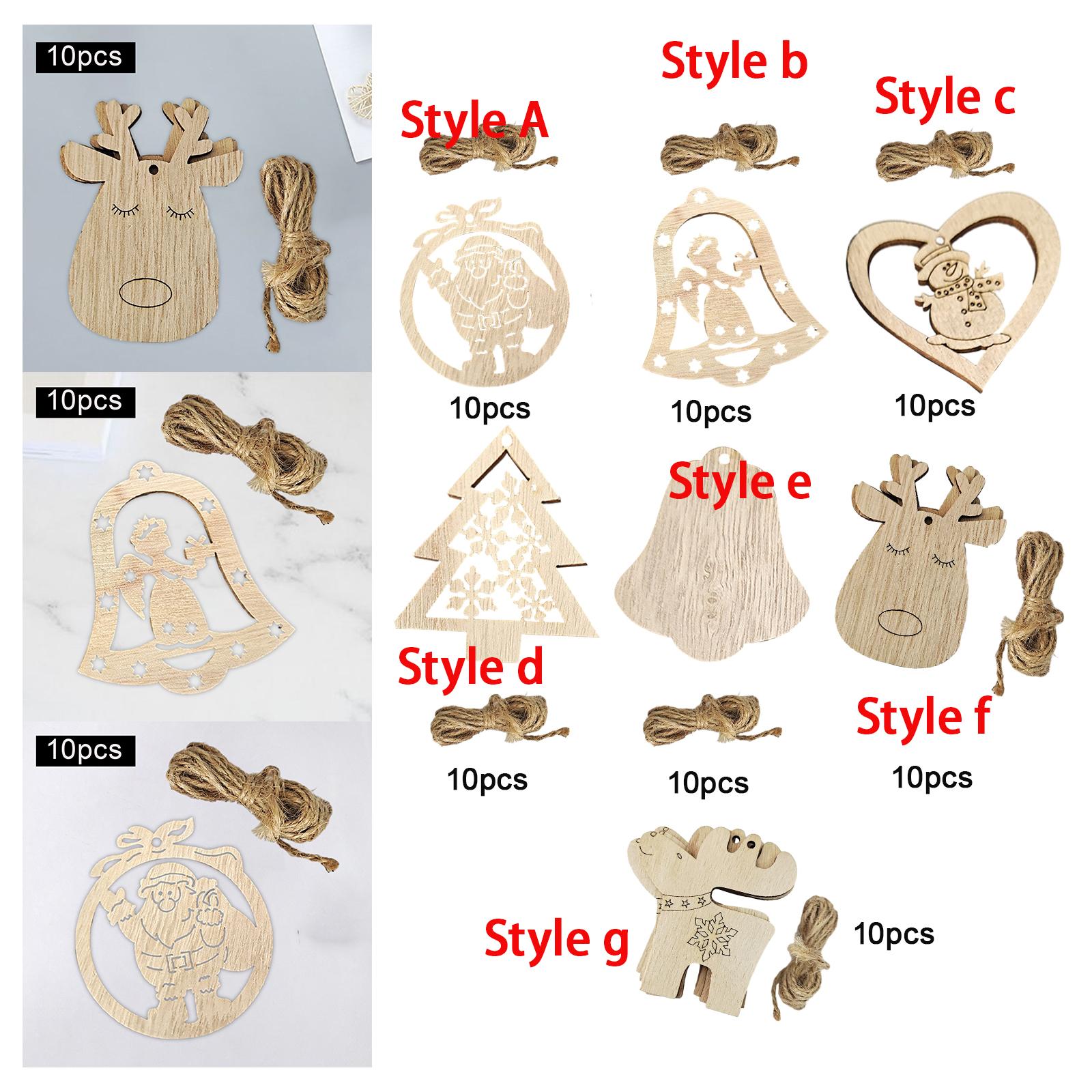 Onvoltooide houten uitsnijding - Christmas Craft Embellishment recensie en prijs