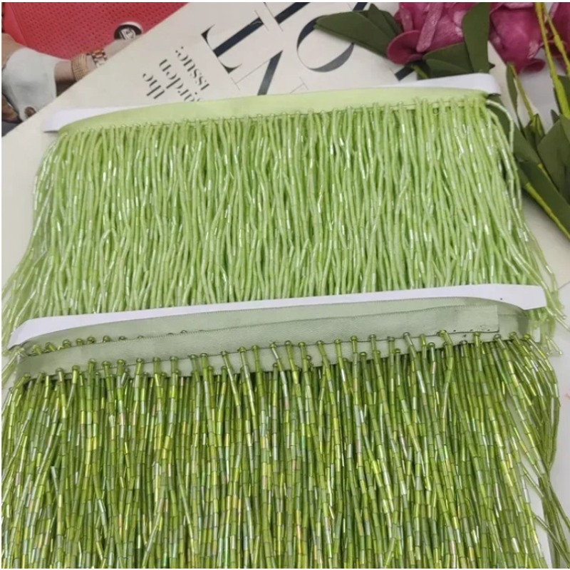 10CM Zilver Rode Kraal Buis Kw - Beaded Trim Fringe recensie en prijs