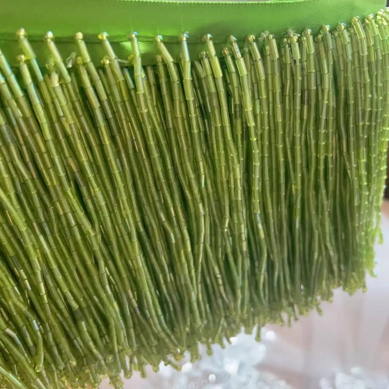 10CM Zilver Rode Kraal Buis Kw - Beaded Trim Fringe recensie en prijs