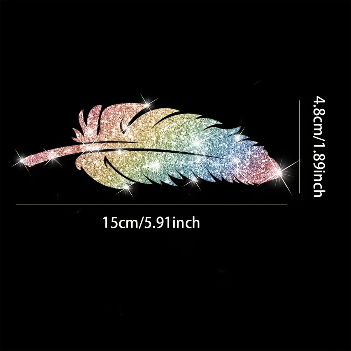 2 STUKS Glitter Feather motorf - Glitter Vinyl Roll recensie en prijs